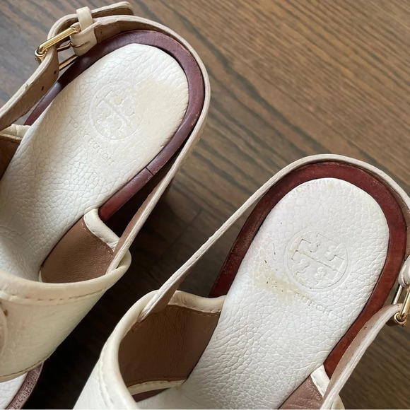 Tory Burch Selma Sandal Wedge White - Picture 12 of 16